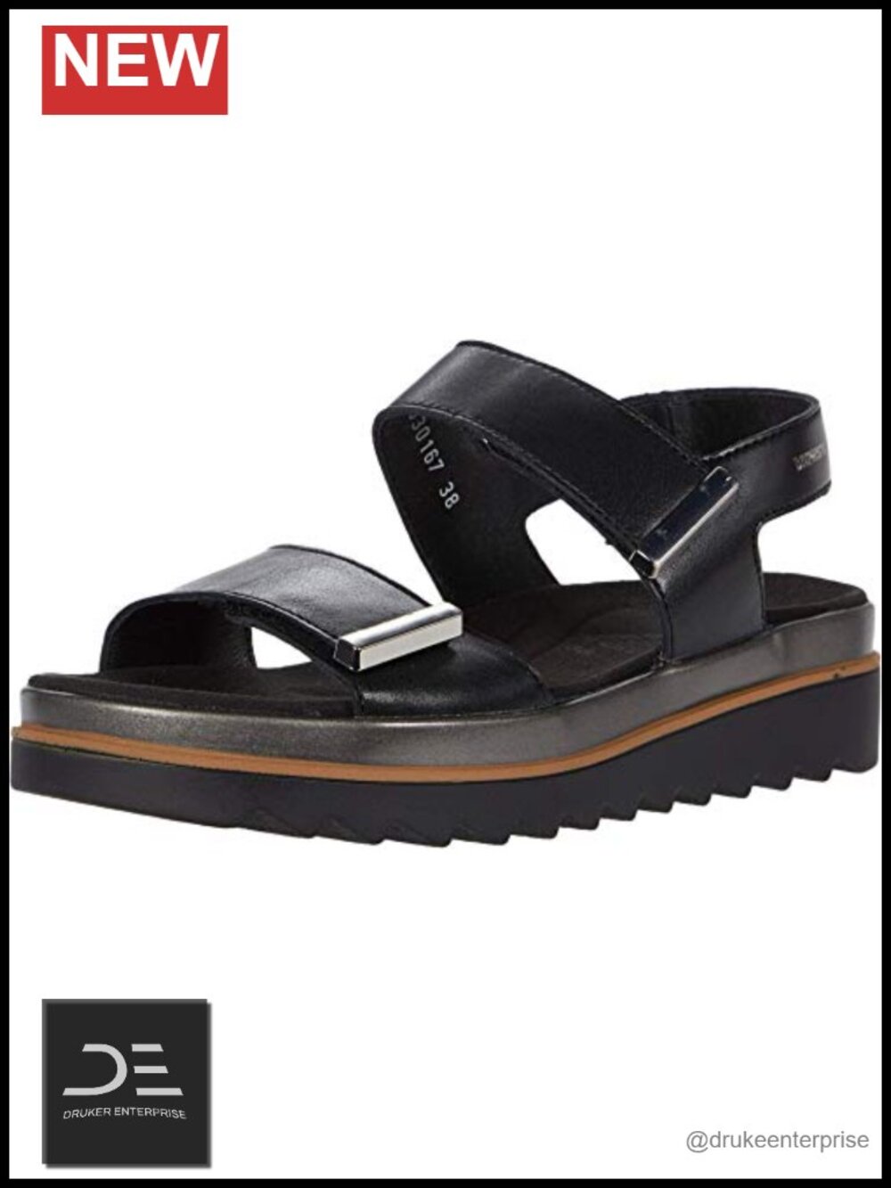 Mephisto Dominica Leather Slingback Sandals Hook & Loop Closure